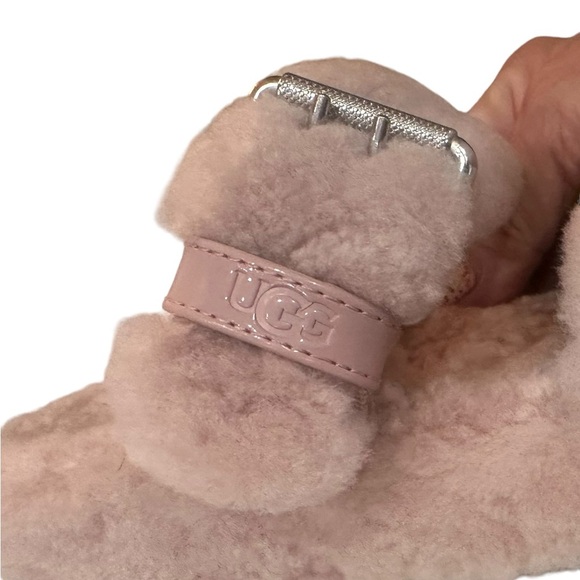 UGG Women’s Fuzz Yeah Pink Comfy Slip On Sandals Size US 7 - Picture 4 of 8